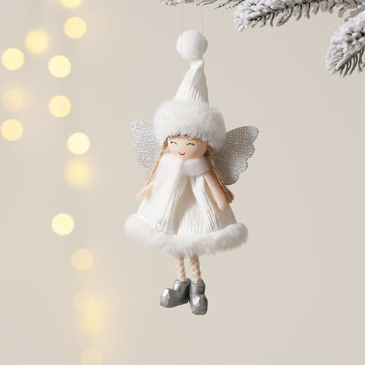New Christmas Little Angel Girl Pendant High-end Plush Doll Pendant Christmas Tree Decorations