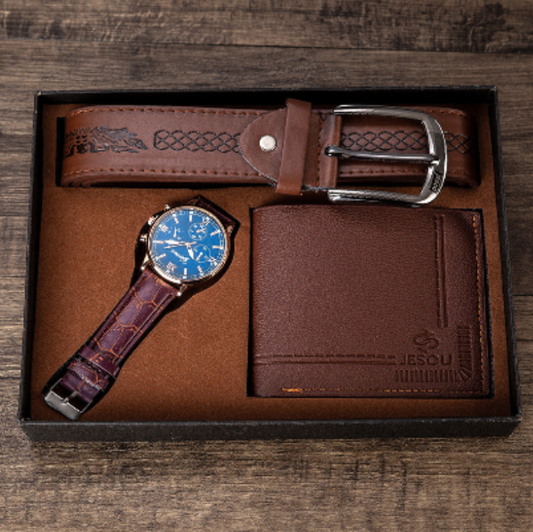 Watch wallet & belt set - Gift Giving - Sale