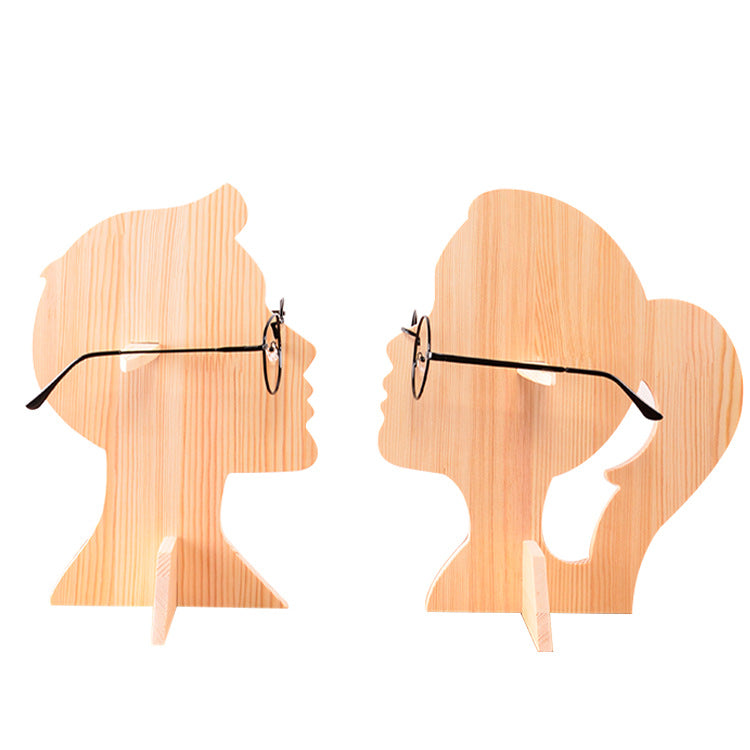 Sunglasses Shelf Display Stand Counter Glasses Storage Shelf Wooden Headset Desktop Glasses Bracket For Boys And Girls