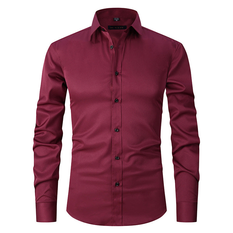 Stretch Shirt Men's Long-sleeved Slim