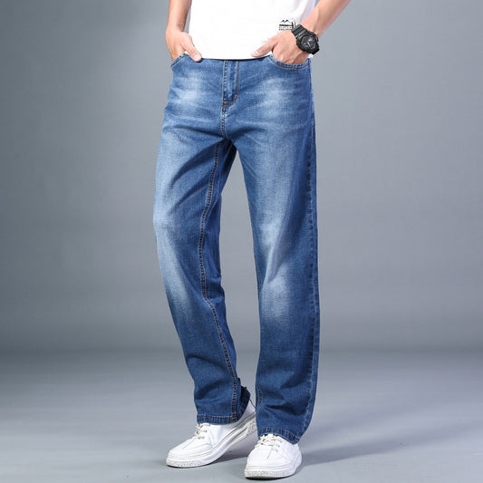 Men's Jeans Summer Thin Classic 5 Colors Loose Casual Straight Large Size Jeans Cross-border Foreign Trade Men's Clothing