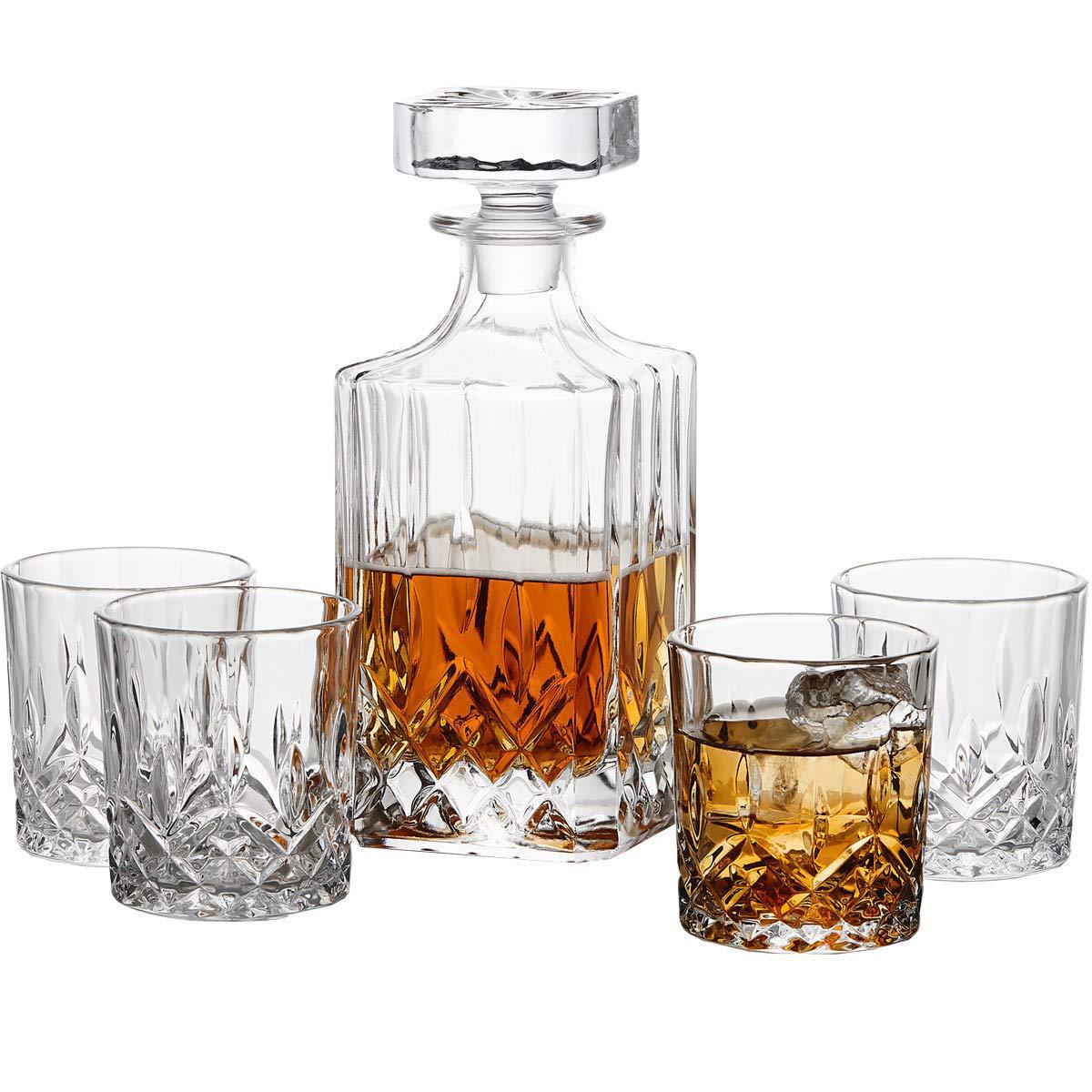 Classic European style large crystal glass whiskey gift box set