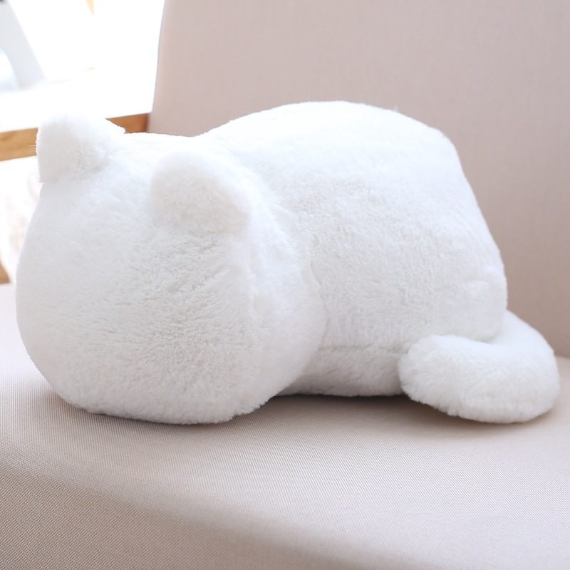 Pure Color Back Cat Plush Doll Fashion Cute Stuffed Animal Simple Plush Toy Room Decorations Girlfriends Birthday Holiday Gifts