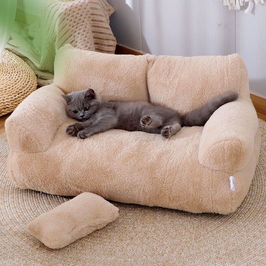Oversized Lezhizhi Winter Warm Large Pet Cat Sofa Removable And Washable Four-season Pet Nest Cat Nest Cat Supplies