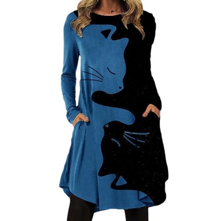 Women's Urban Casual National Retro Style Autumn And Winter Long-sleeved Women's Dress
