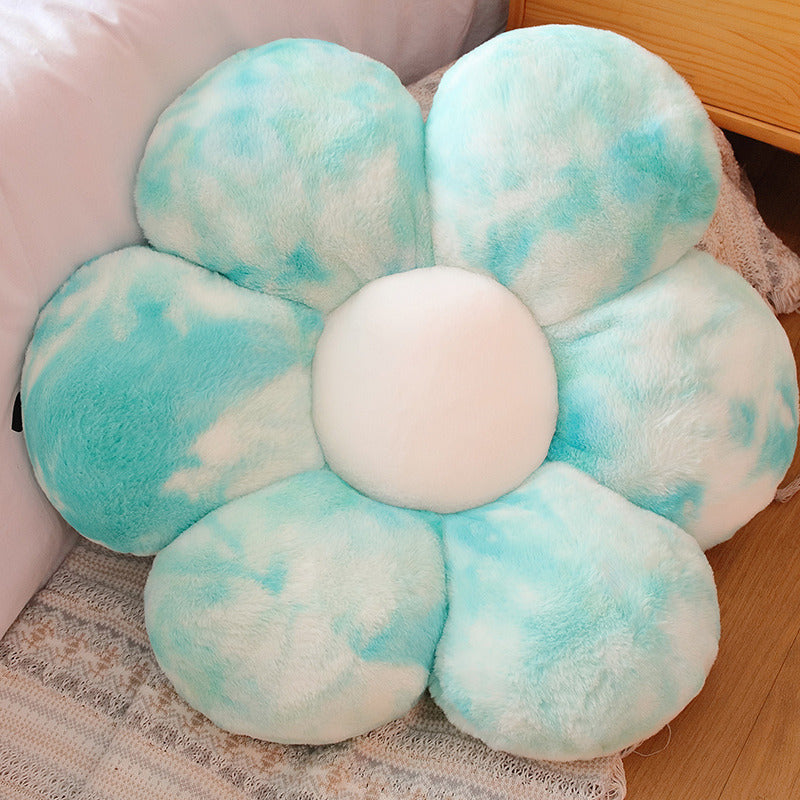 Flower floor pillow flower plush seat cushion cute tie-dye seat pillow cushion home sofa decoration