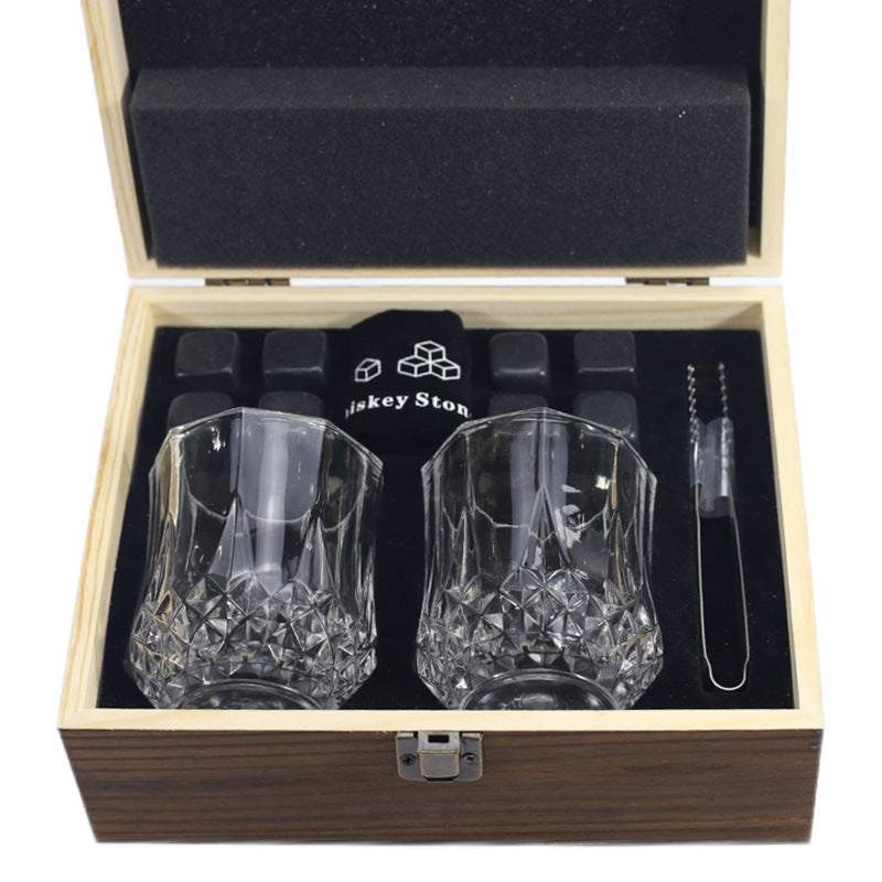 Ice Cube Stone Cool Stone Wooden Box Gift Box Set Wine Set Ice Wine Stone