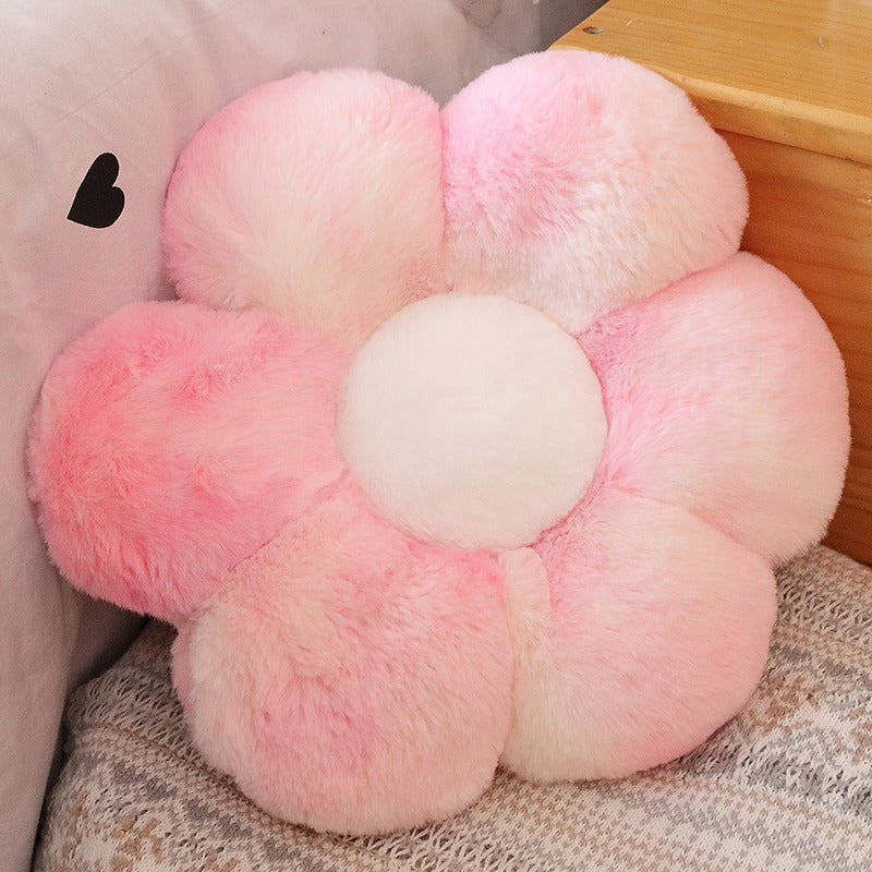 Flower floor pillow flower plush seat cushion cute tie-dye seat pillow cushion home sofa decoration