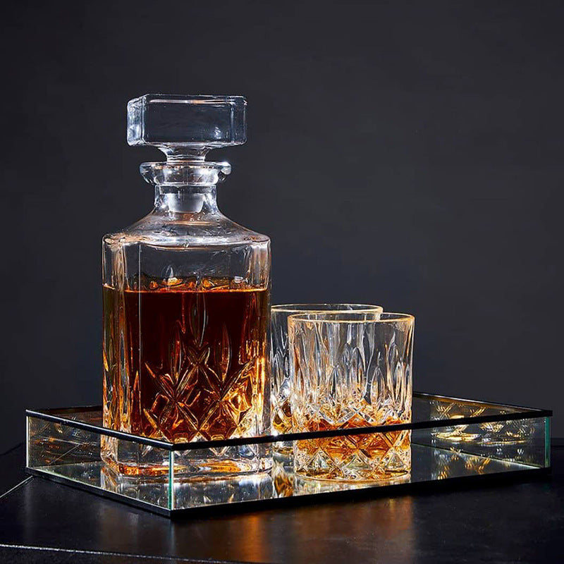 Classic European style large crystal glass whiskey gift box set