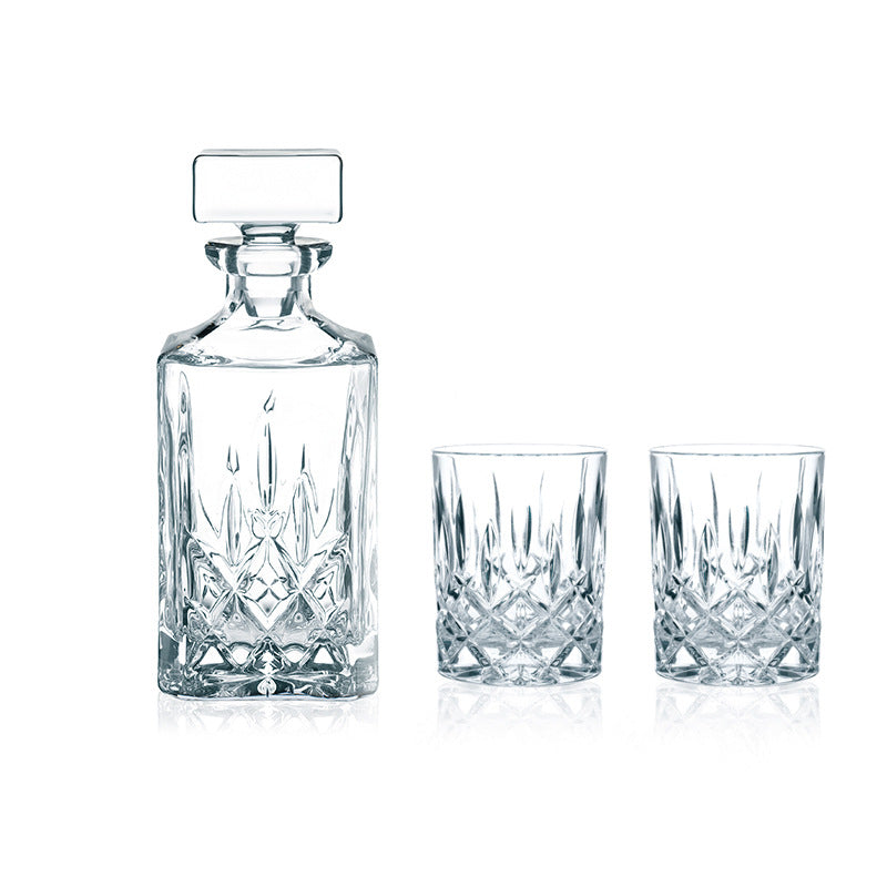 Classic European style large crystal glass whiskey gift box set