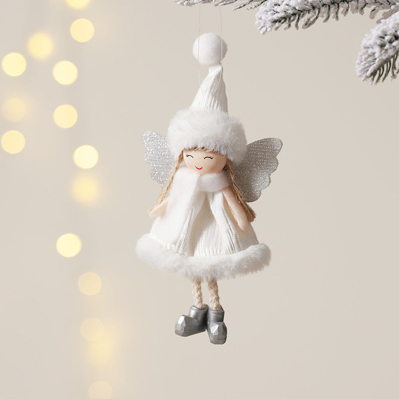 New Christmas Little Angel Girl Pendant High-end Plush Doll Pendant Christmas Tree Decorations