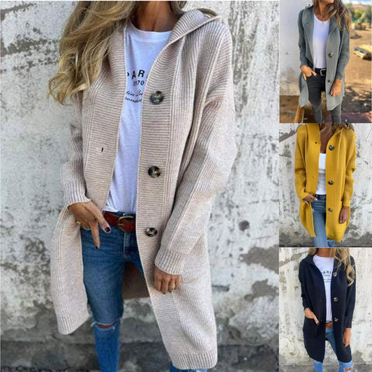 New Long Casual Sweater Cardigan Women's Clothing