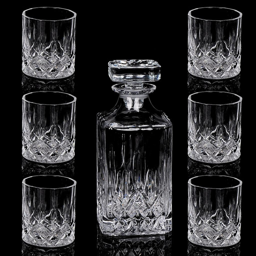 Classic European style large crystal glass whiskey gift box set