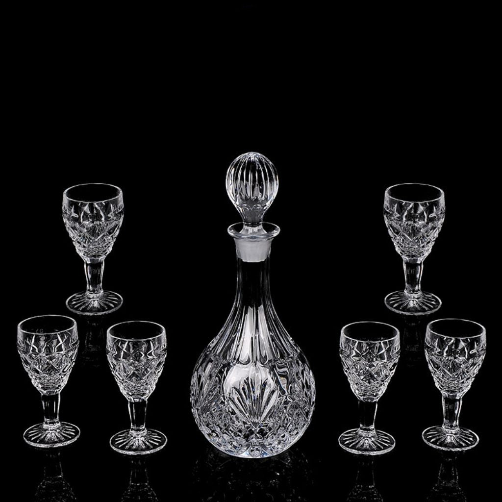Classic European style large crystal glass whiskey gift box set